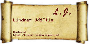 Lindner Júlia névjegykártya